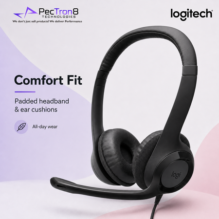 Logitech H390 USB Computer Headset Black / Rose / Off White