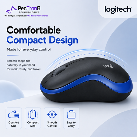 Logitech M185 Wireless Mouse 2.4GHz USB Receiver 1000 DPI 12-Month Battery