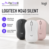Logitech M240 Silent Wireless Mouse, Off White / Graphite / Rose, Compact Bluetooth Mouse