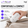 Logitech M240 Silent Wireless Mouse, Off White / Graphite / Rose, Compact Bluetooth Mouse