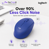 Logitech M331 SILENT PLUS Wireless Mouse – Blue / Black / Red