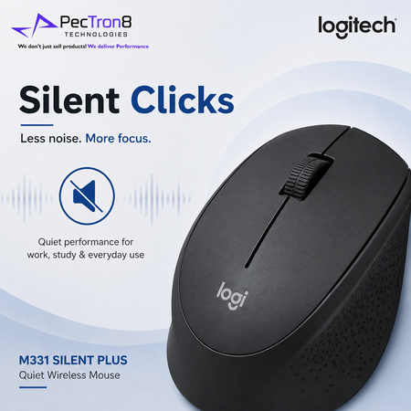 Logitech M331 SILENT PLUS Wireless Mouse – Blue / Black / Red