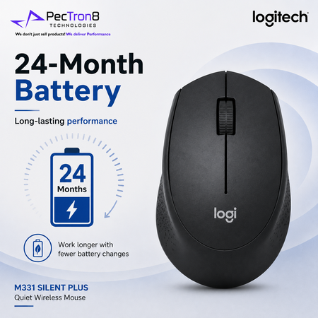 Logitech M331 SILENT PLUS Wireless Mouse – Blue / Black / Red