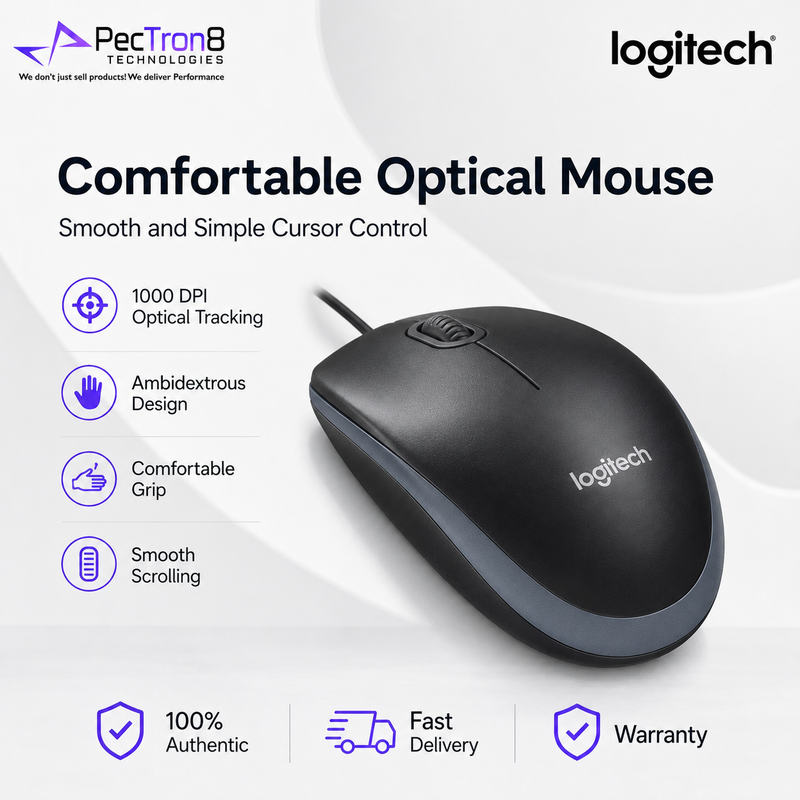 Logitech MK120 Corded Keyboard and Mouse Combo USB Plug & Play