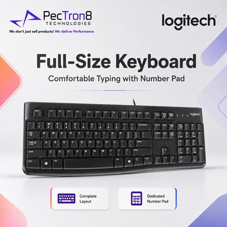 Logitech MK120 Corded Keyboard and Mouse Combo USB Plug & Play