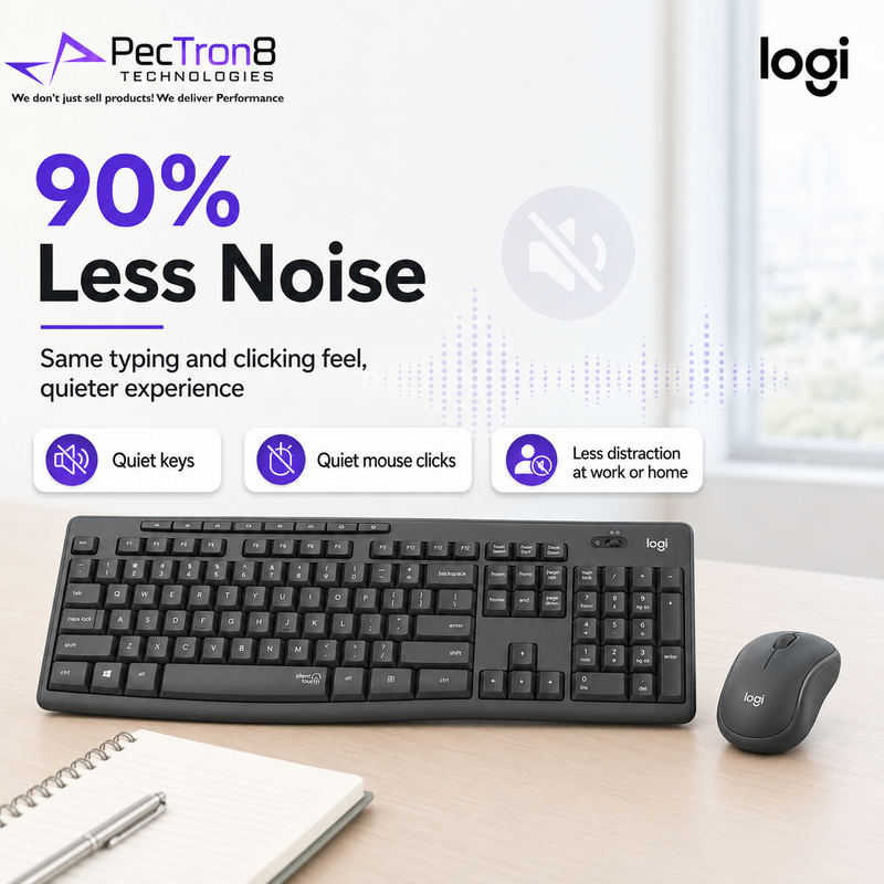 Logitech MK295 SilentTouch Wireless Keyboard Mouse Combo