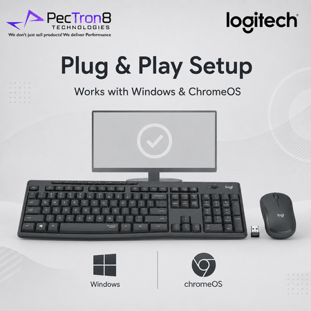 Logitech MK295 SilentTouch Wireless Keyboard Mouse Combo