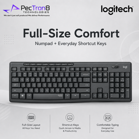 Logitech MK295 SilentTouch Wireless Keyboard Mouse Combo
