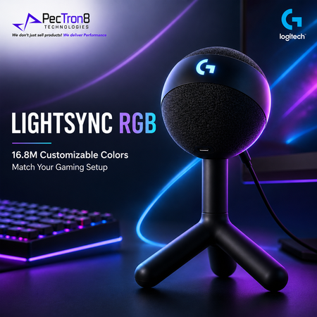 Logitech G Yeti Orb RGB USB Gaming Microphone Black with LIGHTSYNC