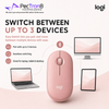 Logitech Pebble Mouse 2 M350s Slim Silent Bluetooth Wireless Mouse – Tonal Rose / Graphite / White