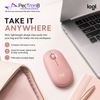 Logitech Pebble Mouse 2 M350s Slim Silent Bluetooth Wireless Mouse – Tonal Rose / Graphite / White