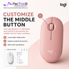 Logitech Pebble Mouse 2 M350s Slim Silent Bluetooth Wireless Mouse – Tonal Rose / Graphite / White