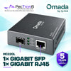TP-Link MC220L Omada Gigabit RJ45 to SFP Media Converter – 10/100/1000 Mbps, MiniGBIC SFP Slot, Plug & Play