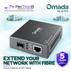 TP-Link MC220L Omada Gigabit RJ45 to SFP Media Converter – 10/100/1000 Mbps, MiniGBIC SFP Slot, Plug & Play