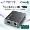 TP-Link Omada MC420L 10G Multi-Gigabit RJ45 to 10G SFP+ Media Converter – Supports 10G MiniGBIC Modules