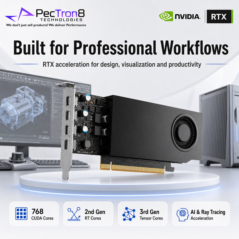 NVIDIA RTX A400 4GB GDDR6 Leadtek Professional GPU 4x mDP 1.4a Single-Slot PCIe 4.0 x8