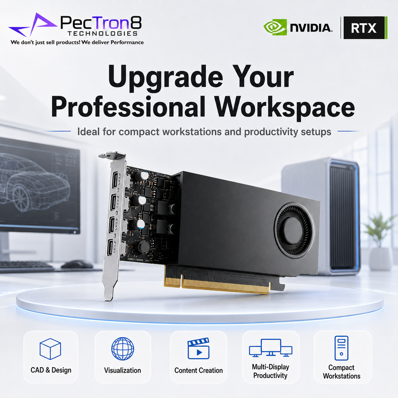 NVIDIA RTX A400 4GB GDDR6 Leadtek Professional GPU 4x mDP 1.4a Single-Slot PCIe 4.0 x8