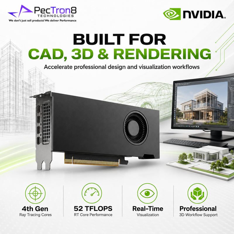 NVIDIA RTX PRO 2000 Blackwell 16GB GDDR7 ECC Workstation Graphics Card