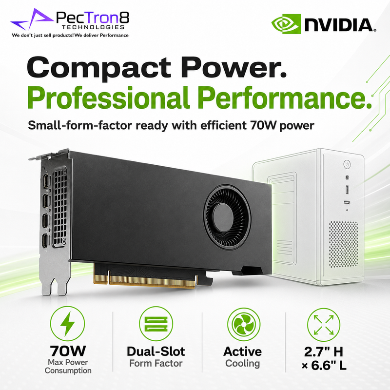 NVIDIA RTX PRO 2000 Blackwell 16GB GDDR7 ECC Workstation Graphics Card