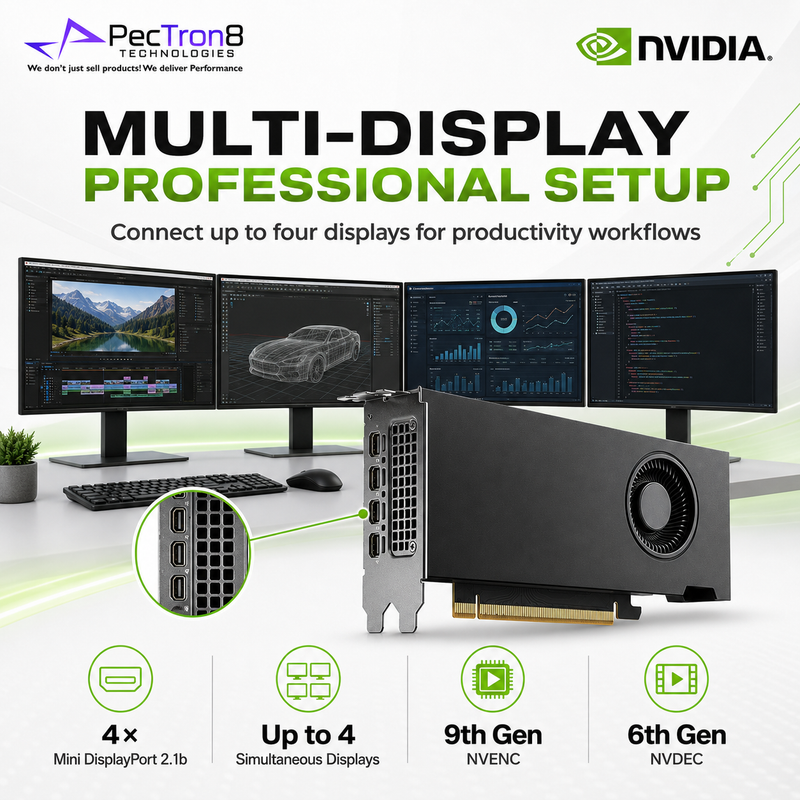NVIDIA RTX PRO 2000 Blackwell 16GB GDDR7 ECC Workstation Graphics Card