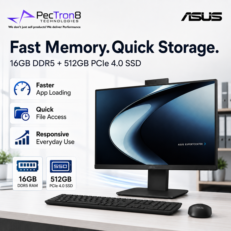 ASUS ExpertCenter P440VAK-BPCJ22X 23.8” FHD AiO PC Intel Core 5 16GB 512GB Win 11 Pro