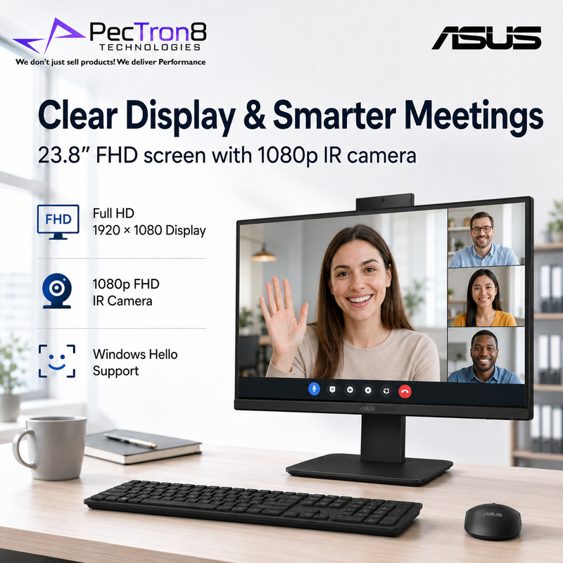 ASUS ExpertCenter P440VAK-BPCJ22X 23.8” FHD AiO PC Intel Core 5 16GB 512GB Win 11 Pro