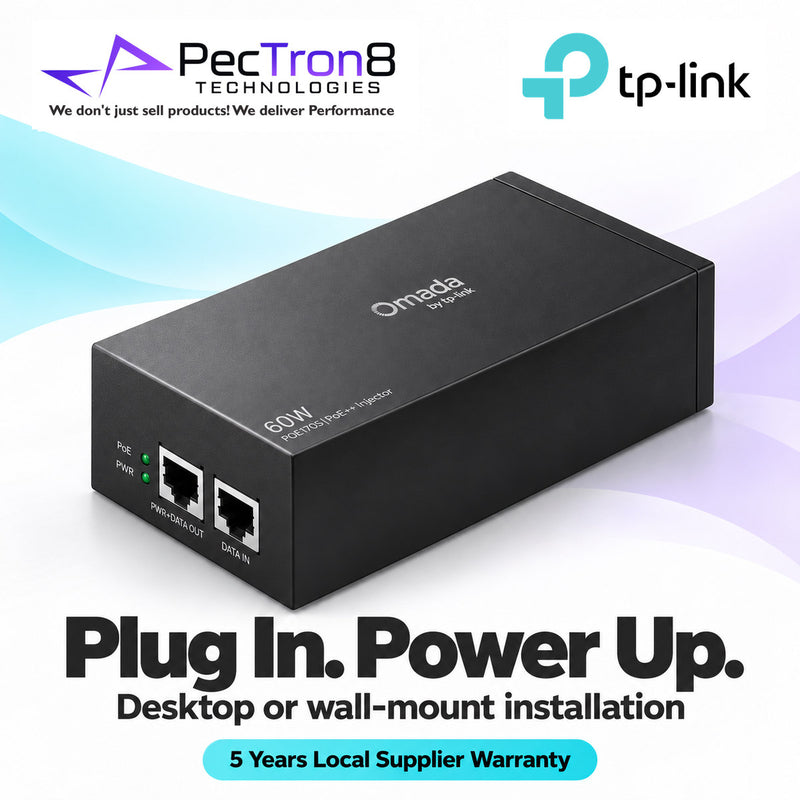 TP-Link Omada POE170S 90W PoE++ Injector Adapter – 10 Gigabit, IEEE 802.3bt, Plug & Play