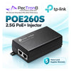 TP-Link Omada POE260S 2.5G PoE+ Injector Adapter – 30W IEEE 802.3at/af, Plug-and-Play, 2.5 Gigabit Ethernet