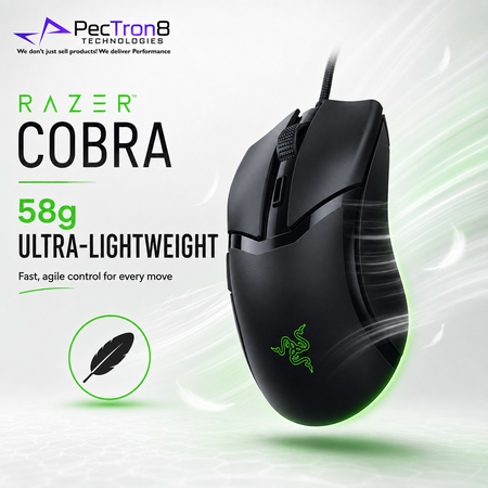 Razer Cobra Lightweight RGB Wired Gaming Mouse for PC – Black
