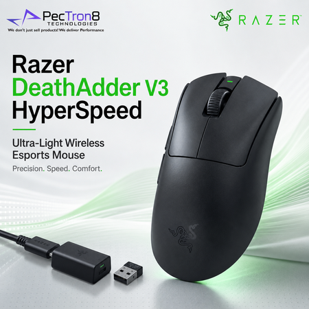 Razer DeathAdder V3 HyperSpeed Wireless Optical Gaming Mouse – Black