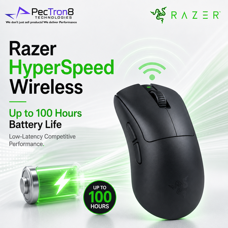 Razer DeathAdder V3 HyperSpeed Wireless Optical Gaming Mouse – Black