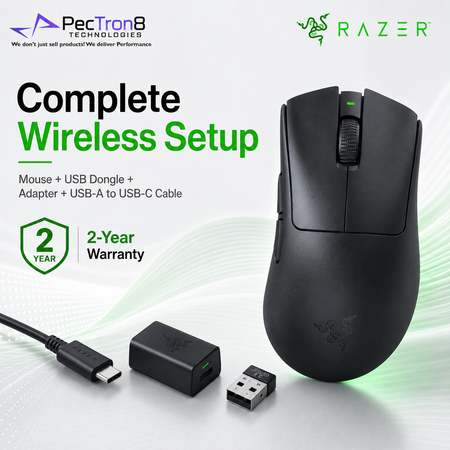 Razer DeathAdder V3 HyperSpeed Wireless Optical Gaming Mouse – Black