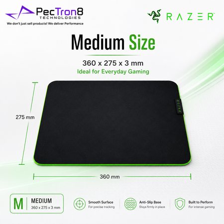 Razer Gigantus V2 Medium Gaming Mouse Mat – Black & Green