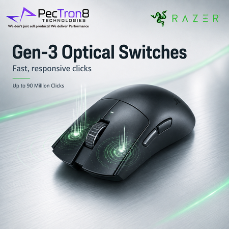 Razer Viper V3 Pro SE Symmetrical Wireless Gaming Mouse, 54g Ultra-Lightweight - Black