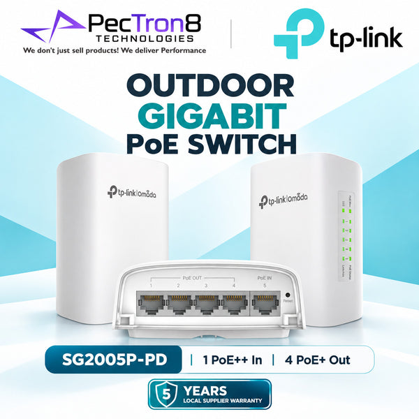 TP-Link Omada SG2005P-PD 5-Port Gigabit Smart Switch with 1-Port PoE++ In & 4-Port PoE+ Out – Managed, Fanless, Omada SDN