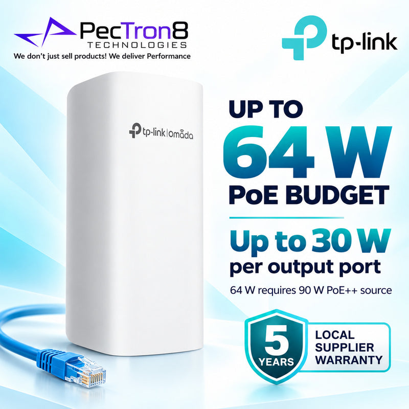 TP-Link Omada SG2005P-PD 5-Port Gigabit Smart Switch with 1-Port PoE++ In & 4-Port PoE+ Out – Managed, Fanless, Omada SDN