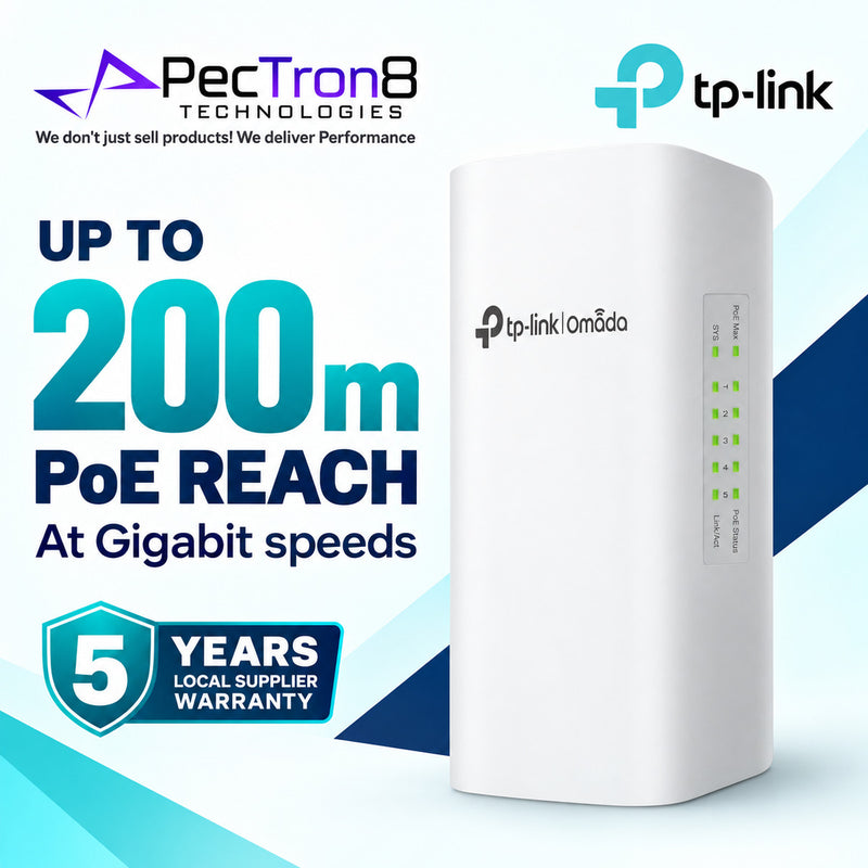 TP-Link Omada SG2005P-PD 5-Port Gigabit Smart Switch with 1-Port PoE++ In & 4-Port PoE+ Out – Managed, Fanless, Omada SDN