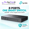 TP-Link Omada SG2008P 8-Port Gigabit Smart Switch with 4-Port PoE+ – 62W PoE Budget, Layer 2 Managed, Omada SDN