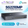 TP-Link Omada SG2210MP 10-Port Gigabit Smart Switch with 8-Port PoE+, 2× SFP, 150W PoE Budget, Layer 2+ Managed