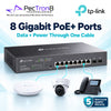 TP-Link Omada SG2210MP 10-Port Gigabit Smart Switch with 8-Port PoE+, 2× SFP, 150W PoE Budget, Layer 2+ Managed