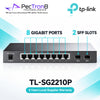 TP-Link Omada SG2210P 10-Port Gigabit Smart Switch with 8-Port PoE+, 2× Gigabit SFP, 61W PoE Budget, Omada SDN