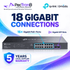 TP-Link Omada SG2218P 18-Port Gigabit Smart Switch with 16-Port PoE+ – 150W PoE Budget, Omada SDN, Layer 2 Managed