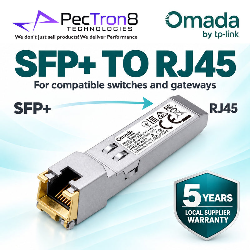 TP-Link Omada SM5310-T 10GBASE-T RJ45 SFP+ Module – 10G Copper Transceiver, Multi-Gig Ethernet, Hot Swappable