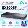 TP-Link Omada SX3008F 8-Port 10GE SFP+ L2+ Managed Switch – 160 Gbps, Omada SDN, Static Routing, Enterprise Fiber Switch