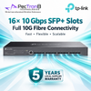 TP-Link Omada SX3016F 16-Port 10GE SFP+ L2+ Managed Switch – 320 Gbps, Static Routing, Omada SDN Cloud Management