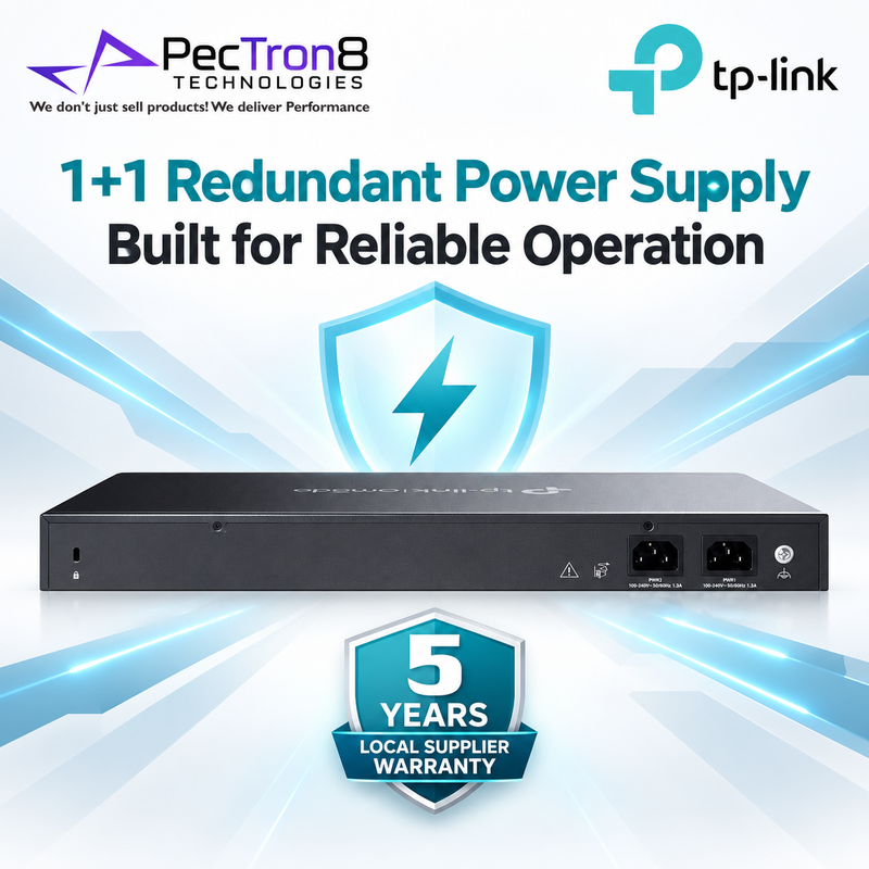 TP-Link Omada SX3016F 16-Port 10GE SFP+ L2+ Managed Switch – 320 Gbps, Static Routing, Omada SDN Cloud Management