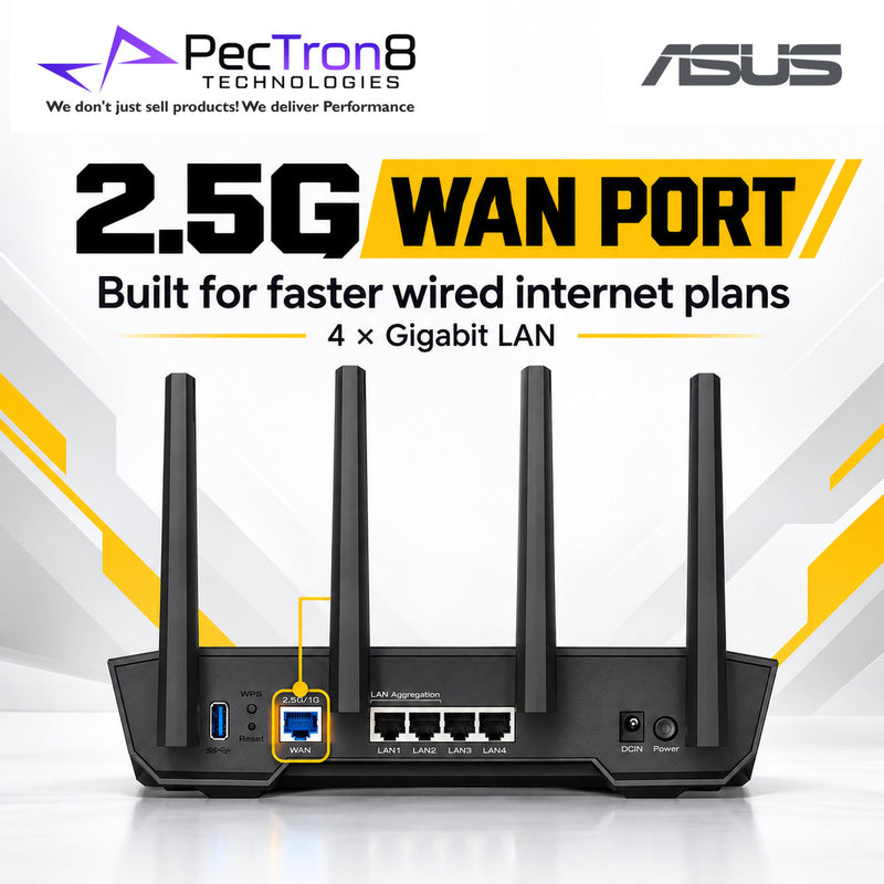 ASUS TUF Gaming AX4200 Dual-Band Wi-Fi 6 Gaming Router – 2.5GbE WAN, AiMesh, AiProtection Pro, Mobile Game Mode