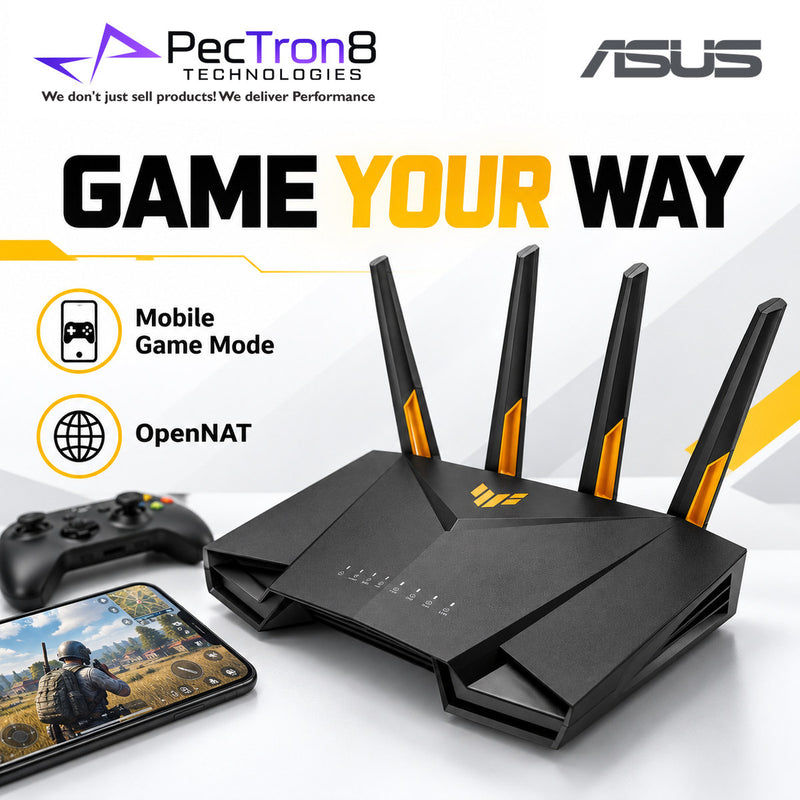ASUS TUF Gaming AX4200 Dual-Band Wi-Fi 6 Gaming Router – 2.5GbE WAN, AiMesh, AiProtection Pro, Mobile Game Mode