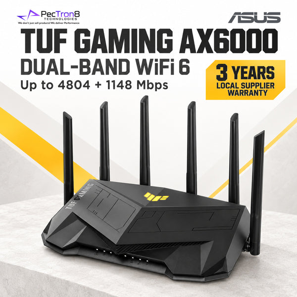 ASUS TUF Gaming AX6000 Dual-Band WiFi 6 Gaming Router – Dual 2.5GbE, AiMesh, AiProtection Pro, Mobile Game Mode
