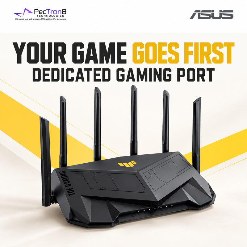 ASUS TUF Gaming AX6000 Dual-Band WiFi 6 Gaming Router – Dual 2.5GbE, AiMesh, AiProtection Pro, Mobile Game Mode